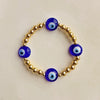 Streetwear Eye Metal Beaded Knitting Women'S Bracelets