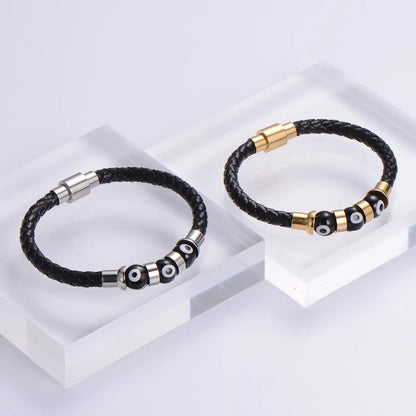 Streetwear Eye 304 Stainless Steel 18K Gold Plated No Inlaid Bracelets In Bulk