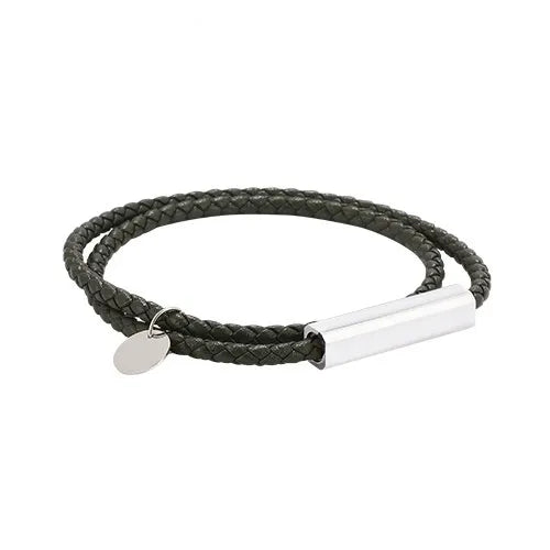 Streetwear Geometric 304 Stainless Steel Microfiber Leather Plating Unisex Bracelets Men Cord & Leather Bracelets