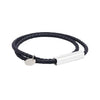 Streetwear Geometric 304 Stainless Steel Microfiber Leather Plating Unisex Bracelets Men Cord & Leather Bracelets