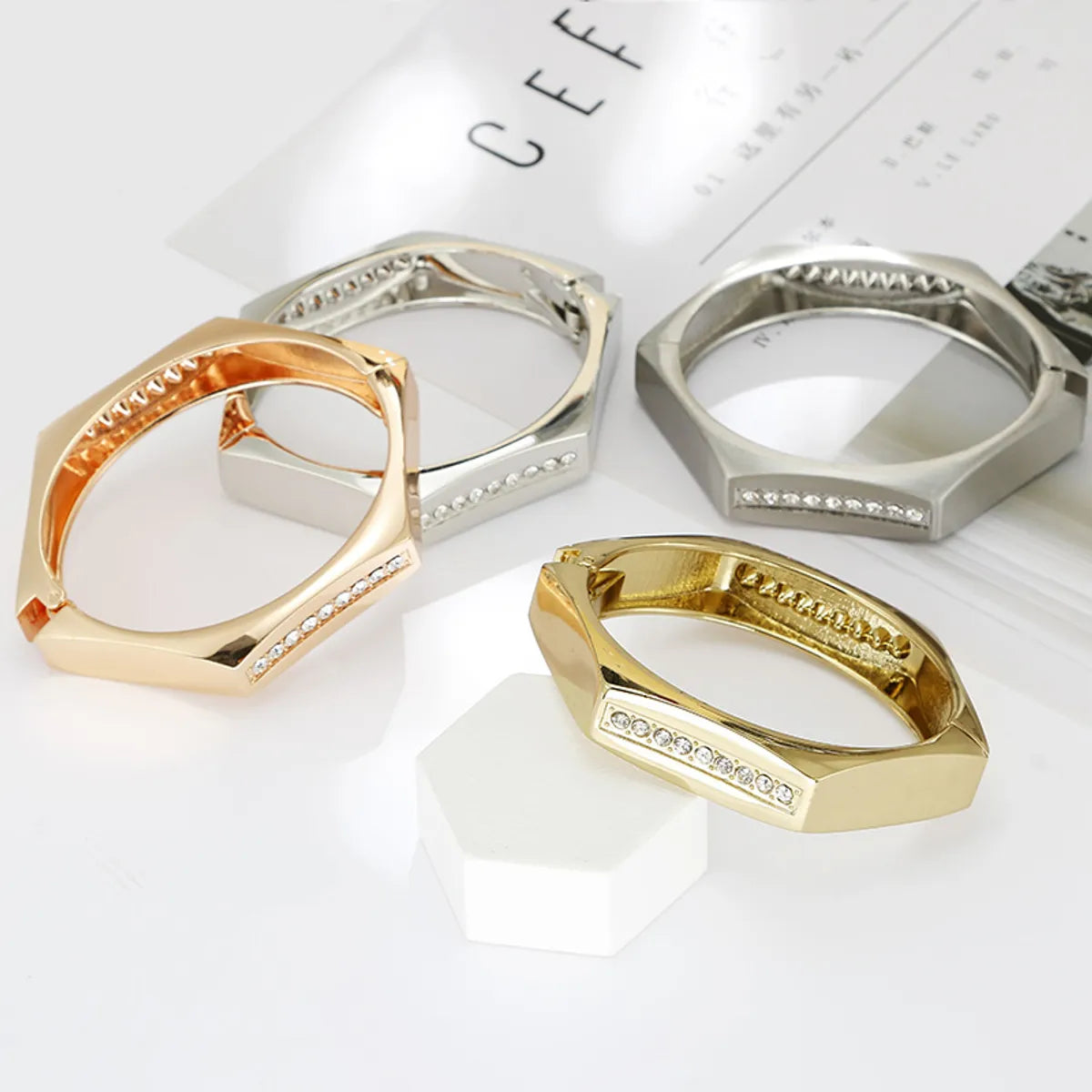 Streetwear Geometric Alloy Plating Women's Bangle