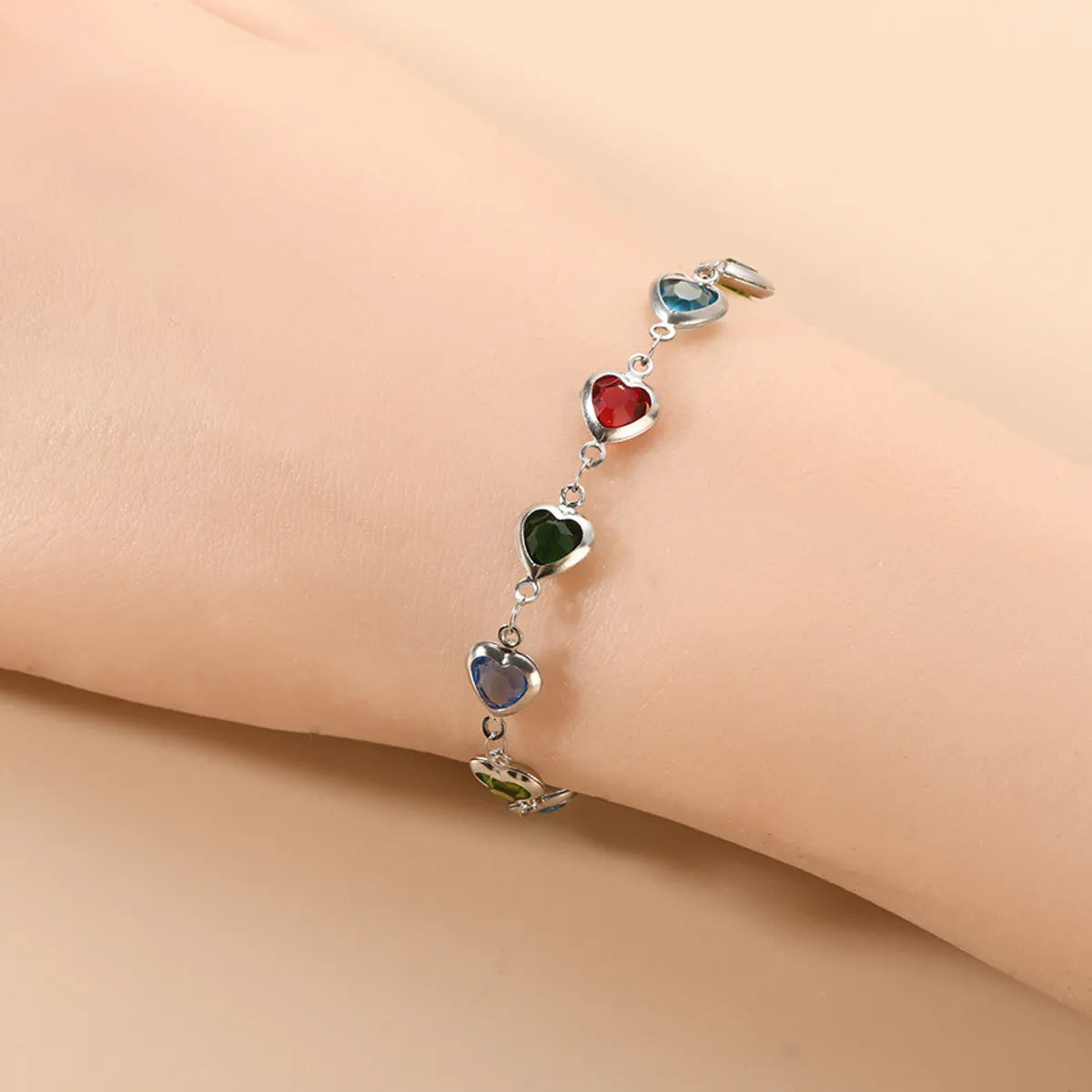 Streetwear Geometric Heart Shape 304 Stainless Steel Bracelets In Bulk