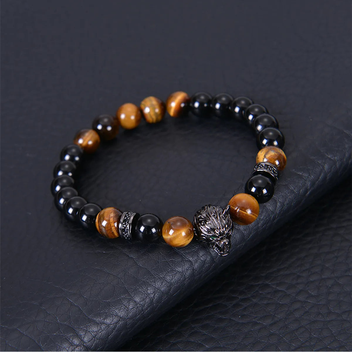 Streetwear Geometric Natural Stone Tiger Eye Men'S Bracelets