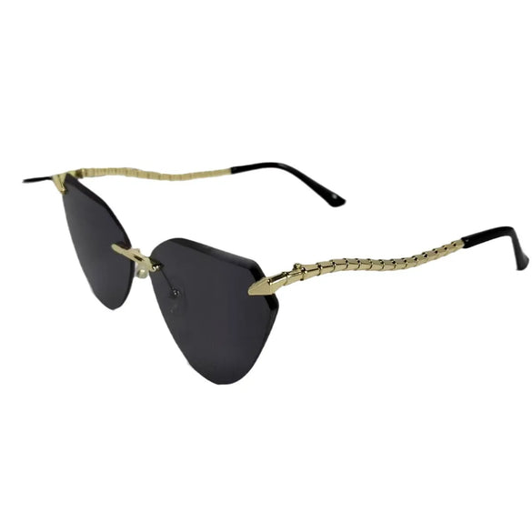 Streetwear Geometric Pc Cat Eye Frameless Women'S Sunglasses