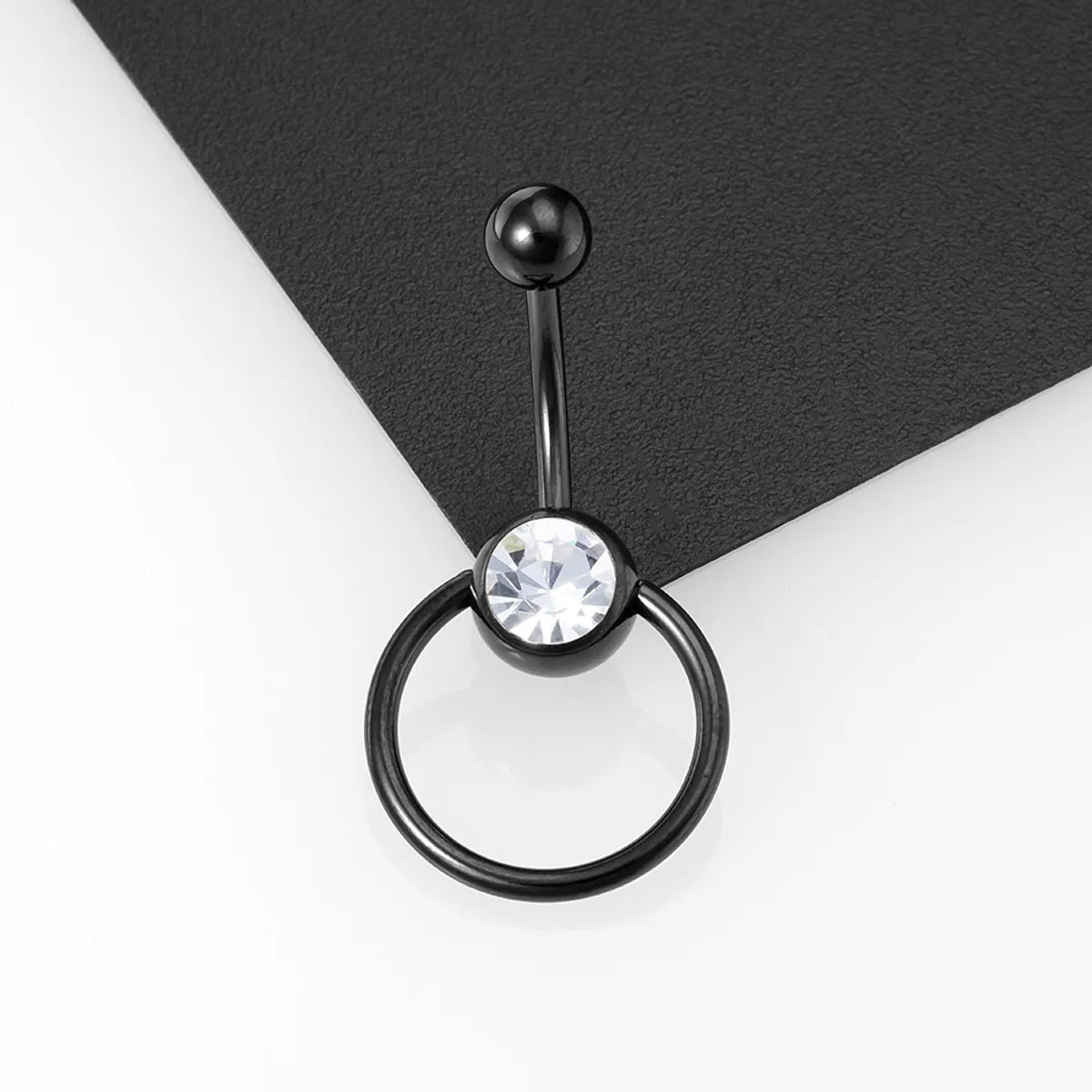 Streetwear Geometric Stainless Steel Zircon Belly Ring In Bulk