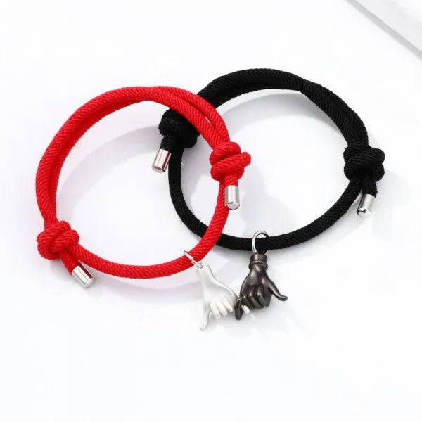 Streetwear Heart Shape Alloy Rope Valentine'S Day Unisex Drawstring Bracelets