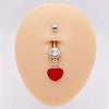 Streetwear Heart Shape Butterfly Stainless Steel Plating Inlay Women'S Belly Ring