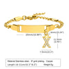 Streetwear Letter Stainless Steel Gold Plated Zircon Bangle In Bulk