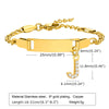 Streetwear Letter Stainless Steel Gold Plated Zircon Bangle In Bulk