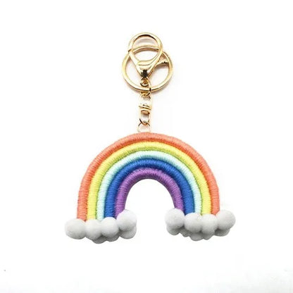 Streetwear Rainbow Cotton Women'S Bag Pendant Keychain