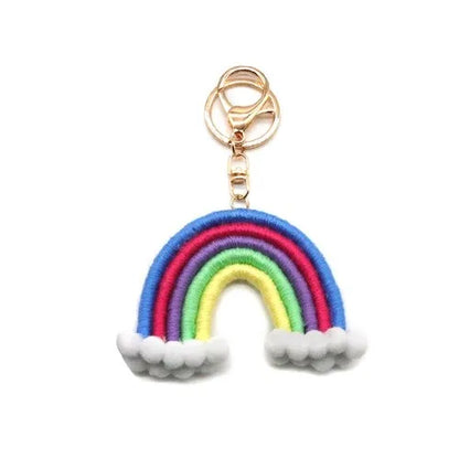 Streetwear Rainbow Cotton Women'S Bag Pendant Keychain