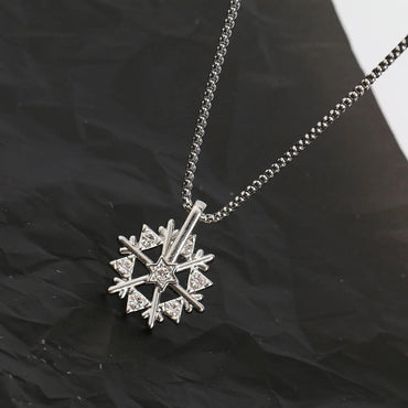 Streetwear Snowflake Alloy Titanium Steel Unisex Pendant Necklace