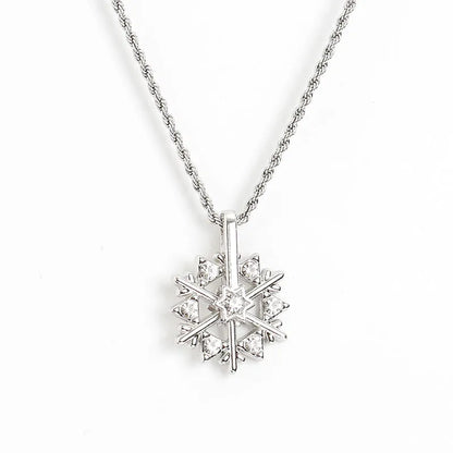 Streetwear Snowflake Alloy Titanium Steel Unisex Pendant Necklace