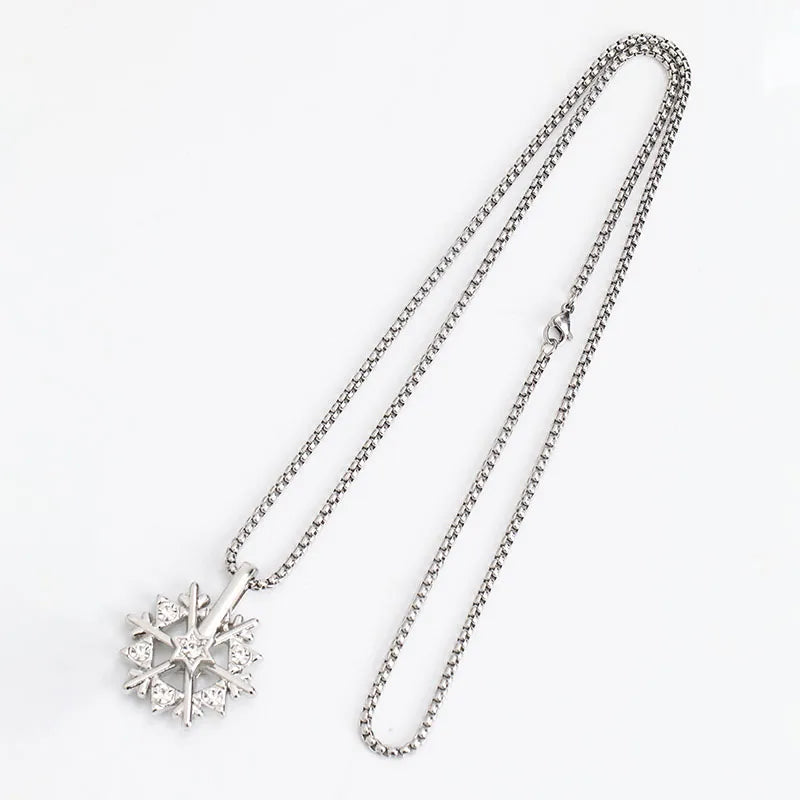 Streetwear Snowflake Alloy Titanium Steel Unisex Pendant Necklace