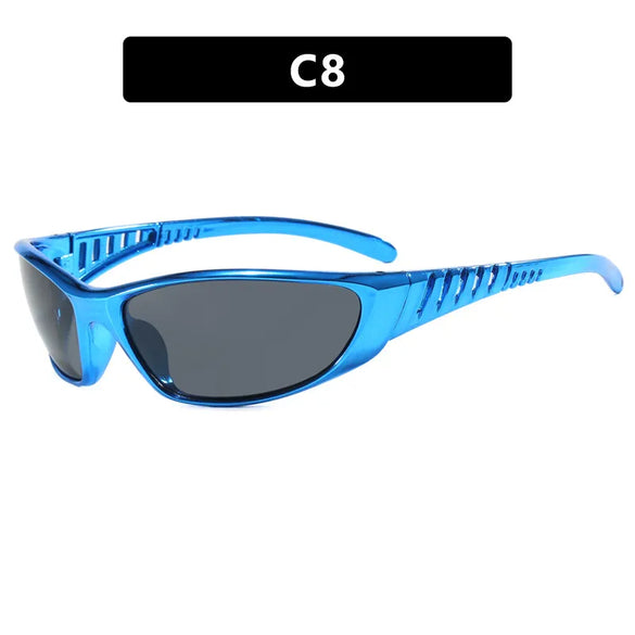 Streetwear Solid Color Ac Tinted Lenses Special-Shaped Mirror Full Frame Women'S Sunglasses