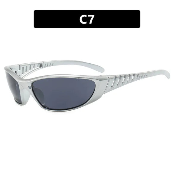 Streetwear Solid Color Ac Tinted Lenses Special-Shaped Mirror Full Frame Women'S Sunglasses