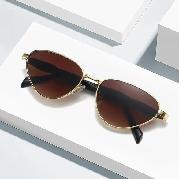 Streetwear Solid Color Pc Cat Eye Full Frame Women'S Sunglasses