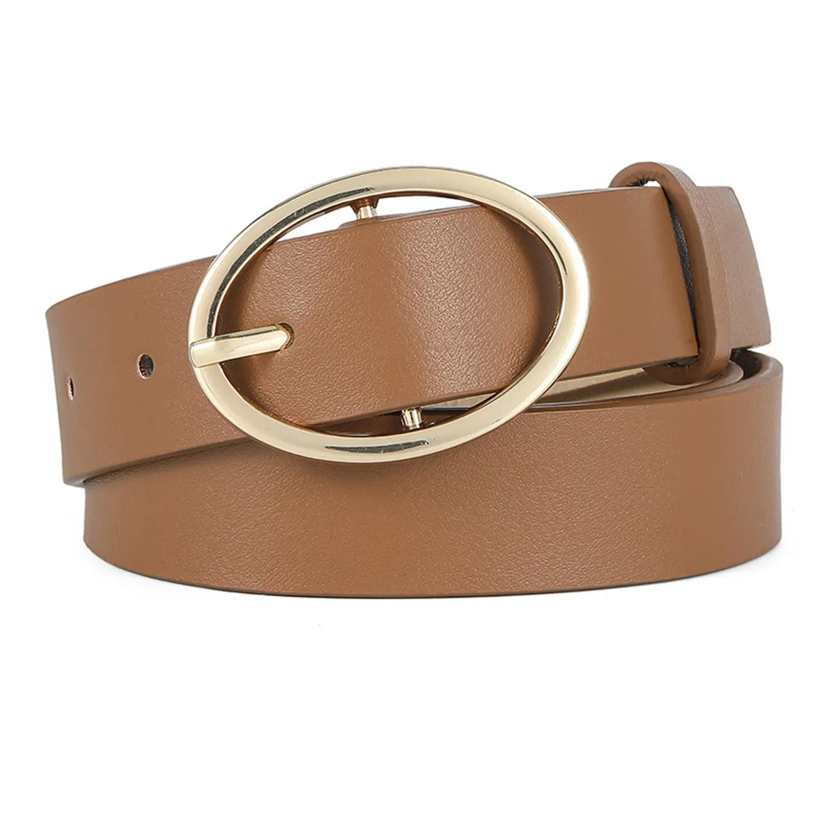 Streetwear Solid Color Pu Leather Alloy Women'S Leather Belts