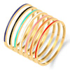 Streetwear Solid Color Stainless Steel Bangle In Bulk