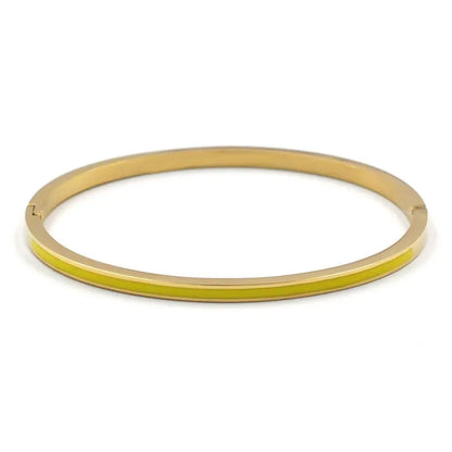 Streetwear Solid Color Stainless Steel Bangle In Bulk