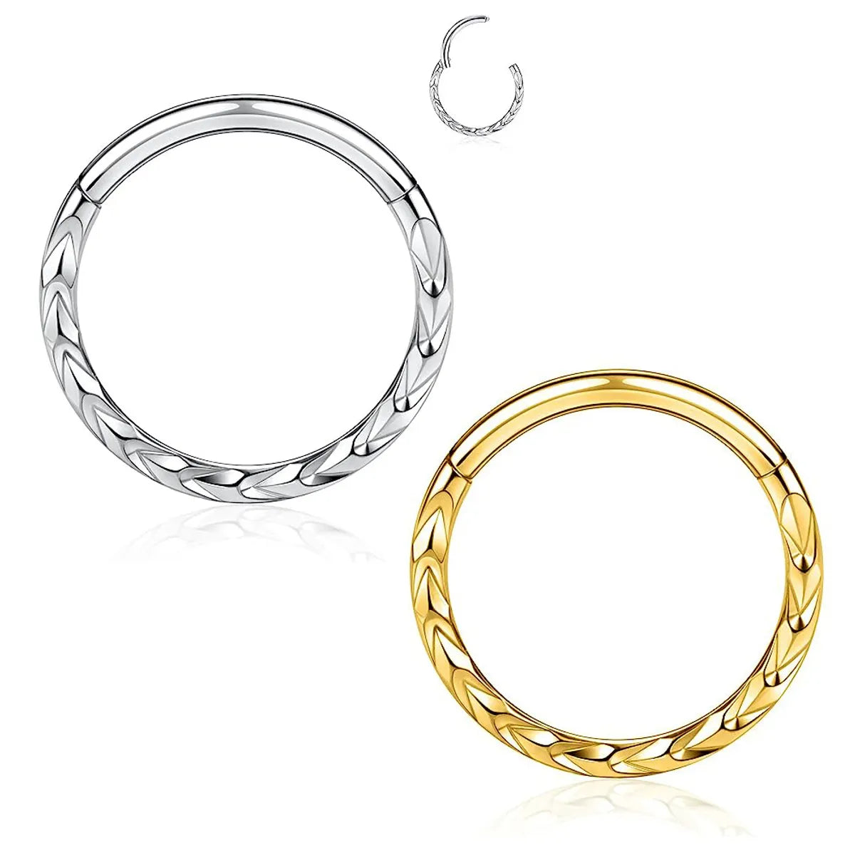 Streetwear Solid Color Stainless Steel Nose Ring In Bulk