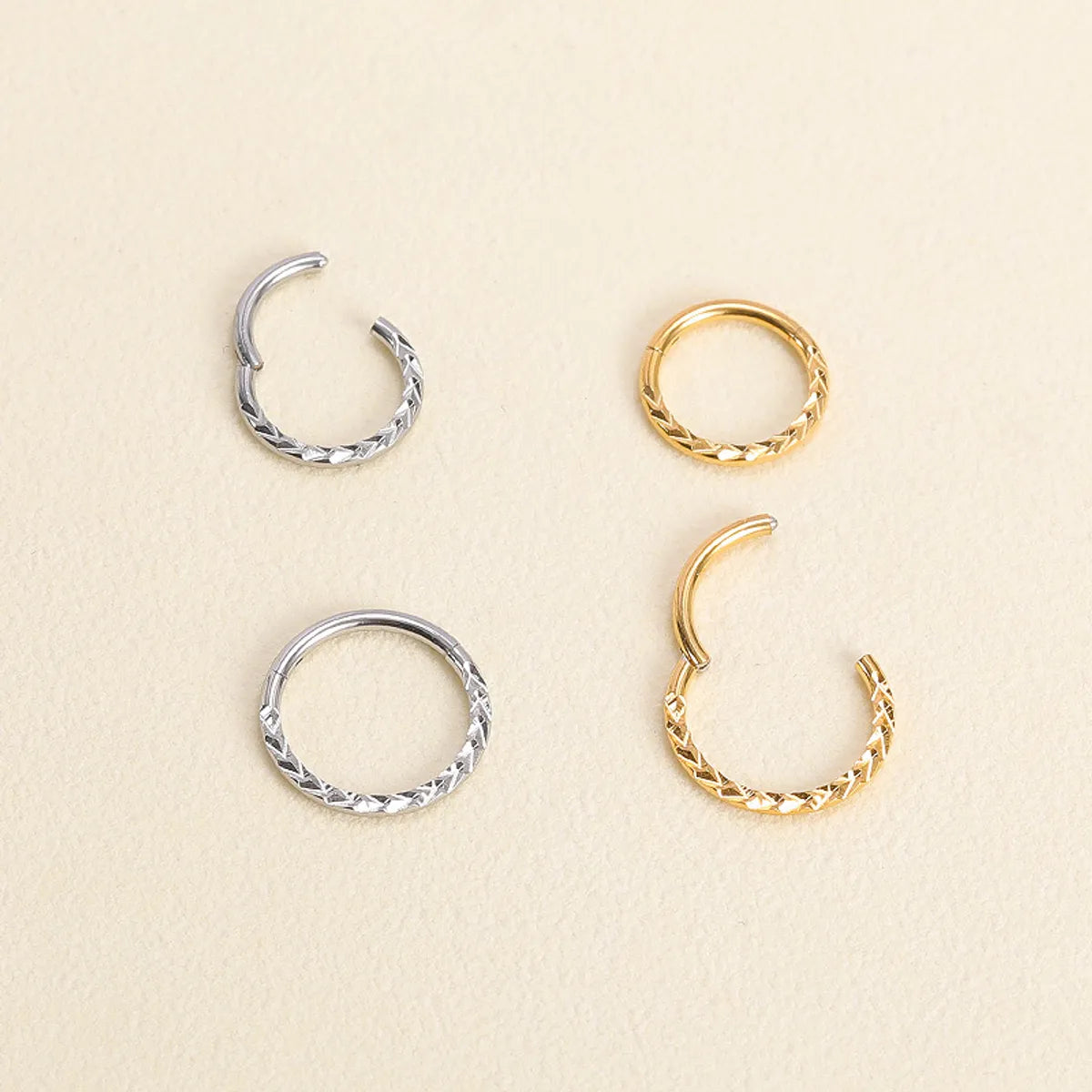 Streetwear Solid Color Stainless Steel Nose Ring In Bulk