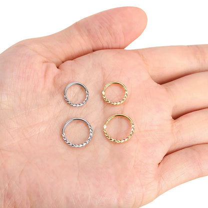 Streetwear Solid Color Stainless Steel Nose Ring In Bulk