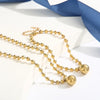 Wholesale Jewelry Streetwear Solid Color Stainless Steel 18K Gold Plated Plating Bracelets Necklace