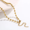 Wholesale Jewelry Streetwear Solid Color Stainless Steel 18K Gold Plated Plating Bracelets Necklace