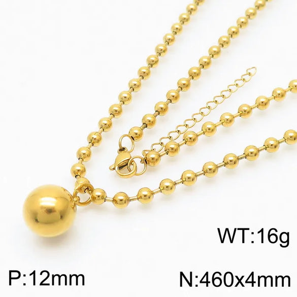 Wholesale Jewelry Streetwear Solid Color Stainless Steel 18K Gold Plated Plating Bracelets Necklace