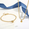 Wholesale Jewelry Streetwear Solid Color Stainless Steel 18K Gold Plated Plating Bracelets Necklace