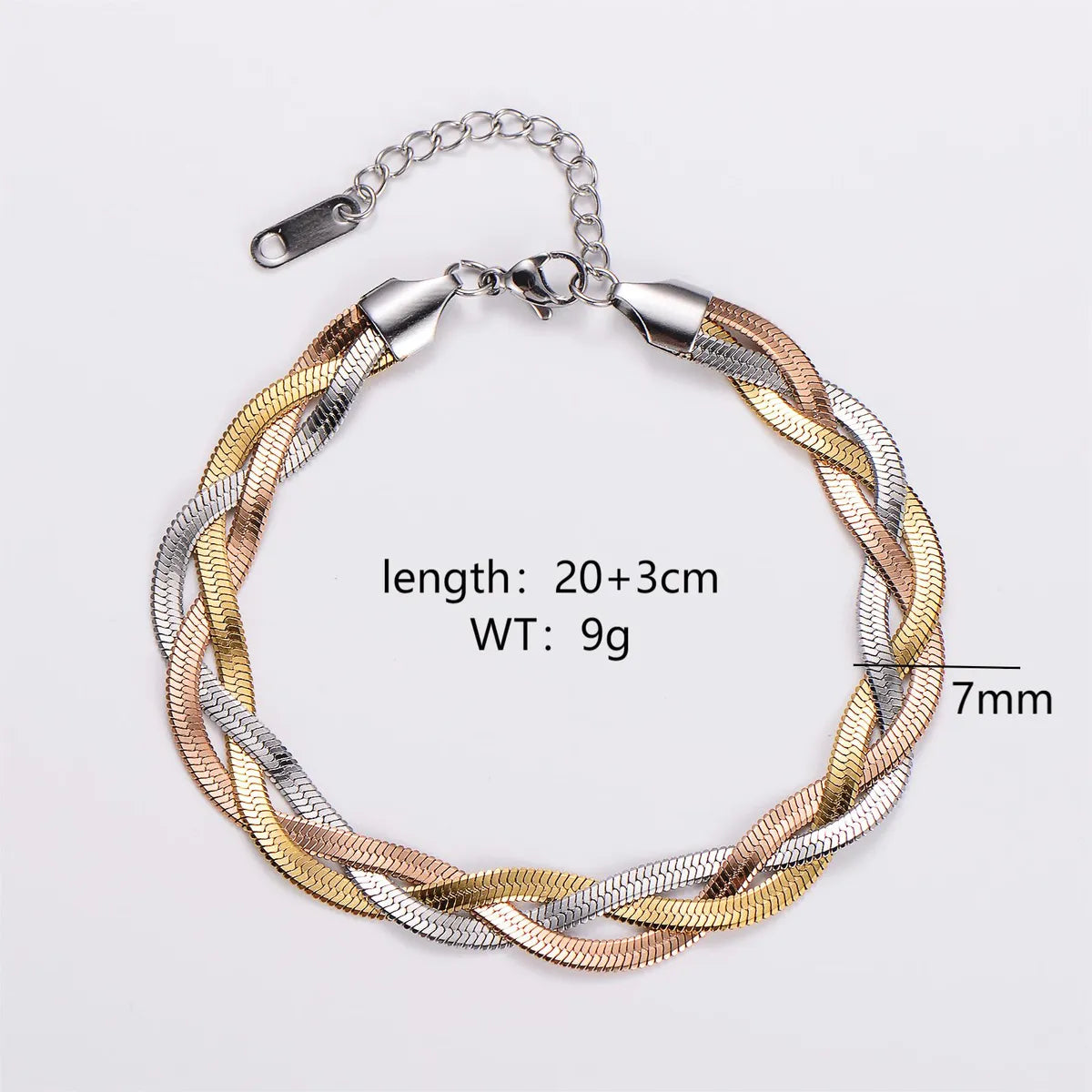 Streetwear Solid Color Stainless Steel Plating 18k Gold Plated Bracelets Necklace