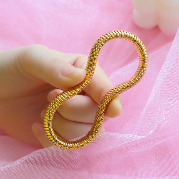 Streetwear Solid Color Stainless Steel Plating Bangle