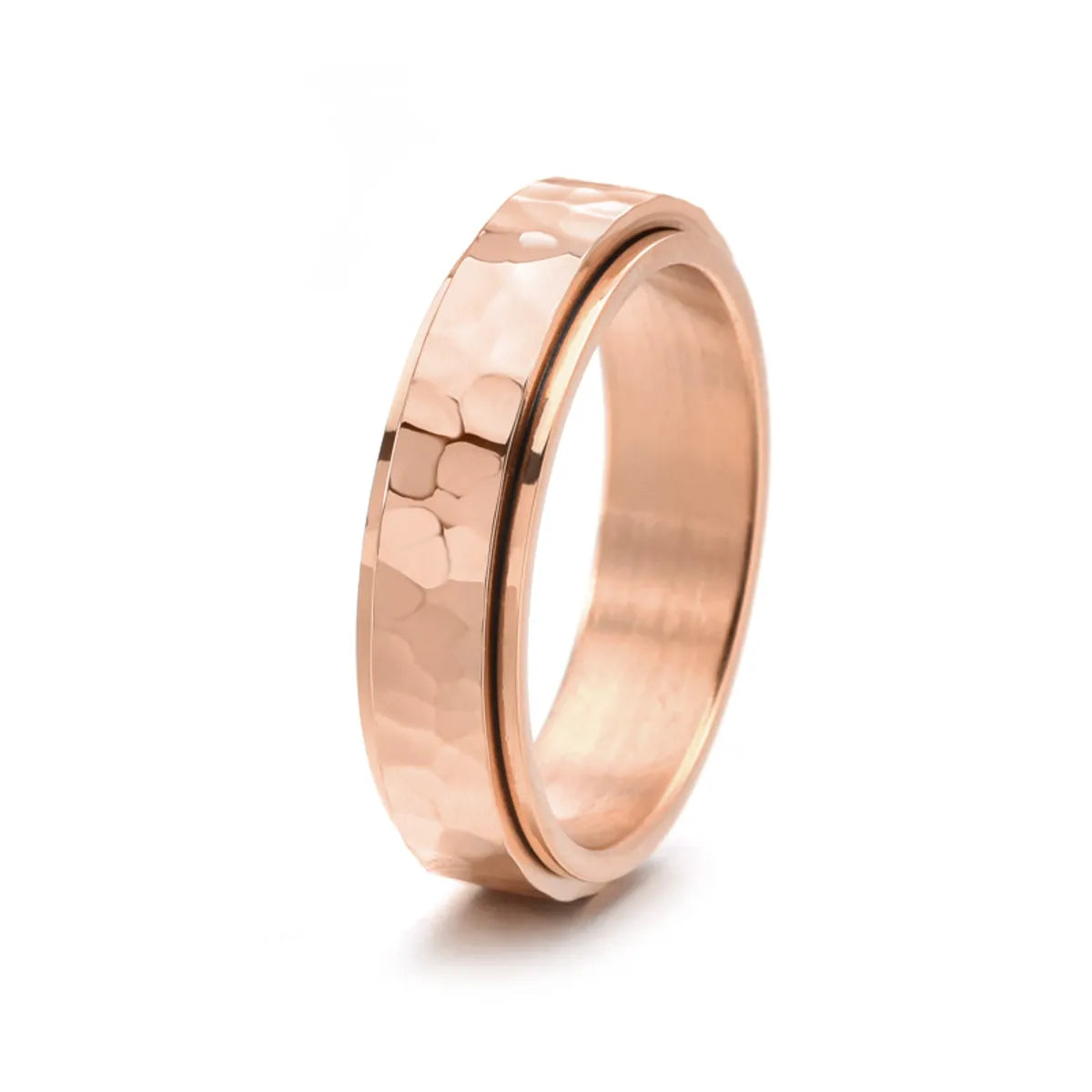 Streetwear Solid Color Titanium Steel Plating Rings