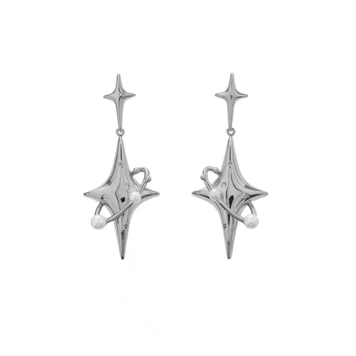 Streetwear Star Alloy Plating Women's Drop Earrings