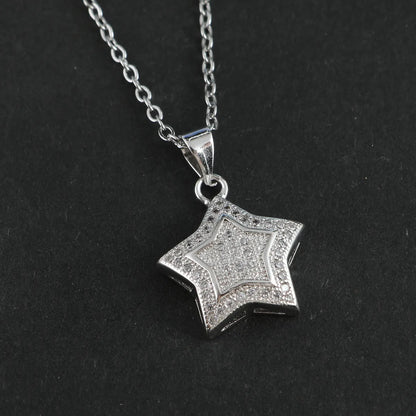 Streetwear Star Stainless Steel Titanium Steel Pendant Necklace