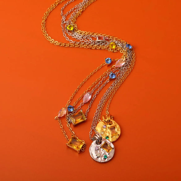 Streetwear Sun Moon Stainless Steel Plating 18k Gold Plated Pendant Necklace