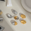 Striped Geometric Stainless Steel Earrings For Women Pvd Furnace Vacuum Real Gold Plated Retro High End And Fashionable