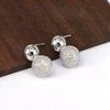 Stud Earrings Copper Geometric Inlaid Zircon For Women
