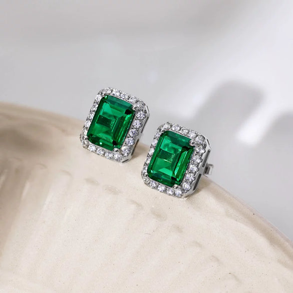 Stud Earrings S925 Sterling Silver Geometric Light Luxury Style Electroplated For Women