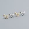 Stud Earrings 925 Silver Bow Ins Style Electroplated For Women