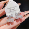Stud Earrings 225 Silver Copper Zirconia Heart Bow Star Light Luxury Style For Women