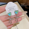 Stud Earrings 225 Silver Copper Zirconia Heart Bow Star Light Luxury Style For Women