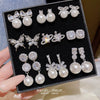 Stud Earrings 225 Silver Copper Zirconia Heart Bow Star Light Luxury Style For Women