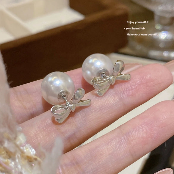 Stud Earrings 225 Silver Copper Zirconia Heart Bow Star Light Luxury Style For Women