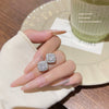 Stud Earrings 225 Silver Copper Zirconia Heart Bow Star Light Luxury Style For Women