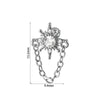 Stud Earrings Stainless Steel Butterfly Geometric Flower Insect Diamond