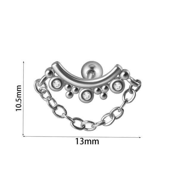 Stud Earrings Stainless Steel Butterfly Geometric Flower Insect Diamond