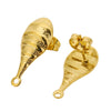 Stud Earrings Stainless Steel Cocoon Shape Vintage Smooth 18K Vacuum Plating
