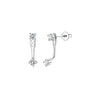 Stud Earrings Stainless Steel Star Shape Emerald Zircon For Women